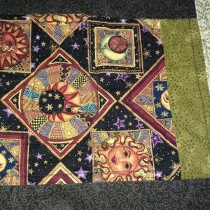 Handmade Quilted Blanket with Sun and Moon